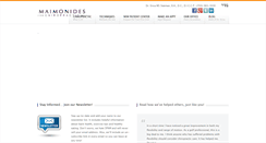 Desktop Screenshot of maimonideschiropractic.com