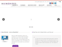 Tablet Screenshot of maimonideschiropractic.com